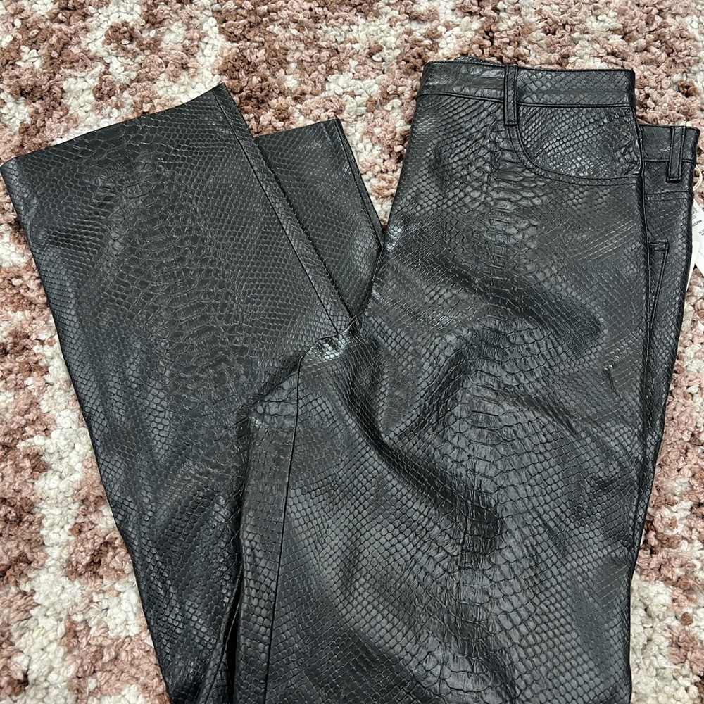 Aritzia Black Snakeskin Pattern Pants